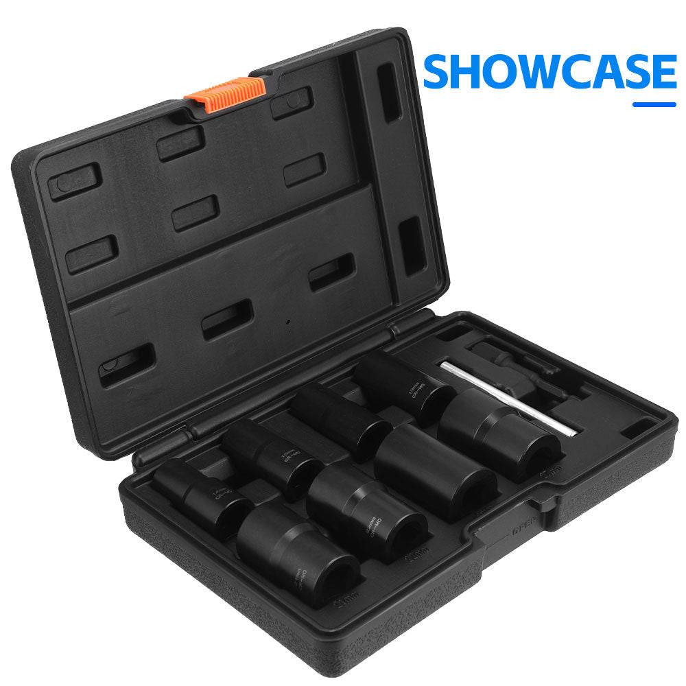 10Damaged Rusty Nut Tire Screw Extractor Removal Tool Large Extended Socket Set Anti-Thread
