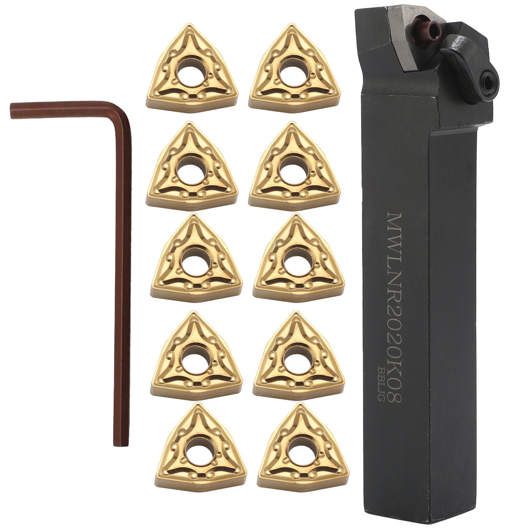 In-stock Clamp Drill Rod1个MWLNR2020K08+10Piece WNMG080404CNC Tool