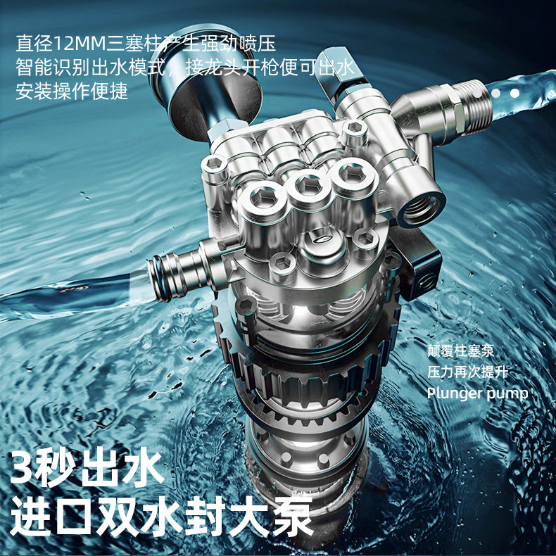 High Pressure Car Wash Water Gun Rechargeable Portable Lithium Battery Water Gun High Power Electric Display Water Gun Cleaning Machine for Watering Flowers and Vegetables