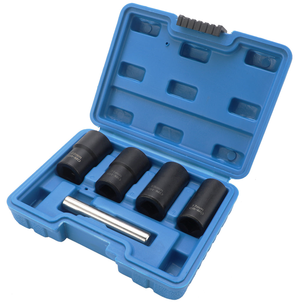 Torque Socket Set Worn Nuts and Locks Remover17,19,21,22mm  Broken Wire Extractor