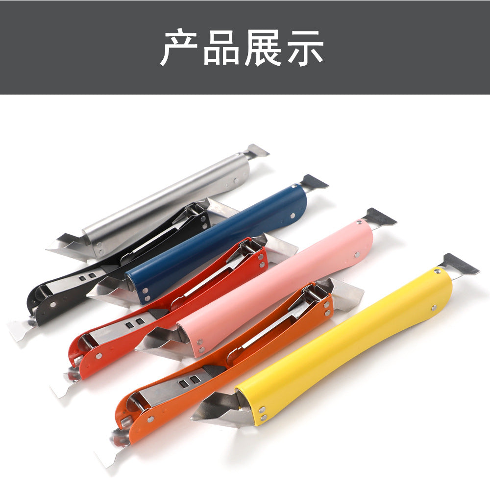 Stainless Steel Scraper Glass Glue Spatula Edge Trimming Sealant Filling Tool Multi-Functional Scraper Hook Tool