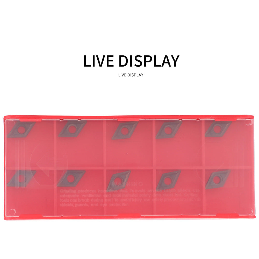 10Piece DCMT0702 EM YBC205 CNC Inserts Purple coating + Matching Wrench