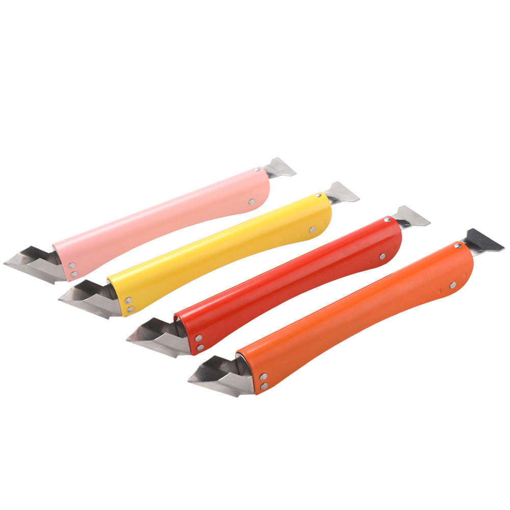Stainless Steel Scraper Glass Glue Spatula Edge Trimming Sealant Filling Tool Multi-Functional Scraper Hook Tool