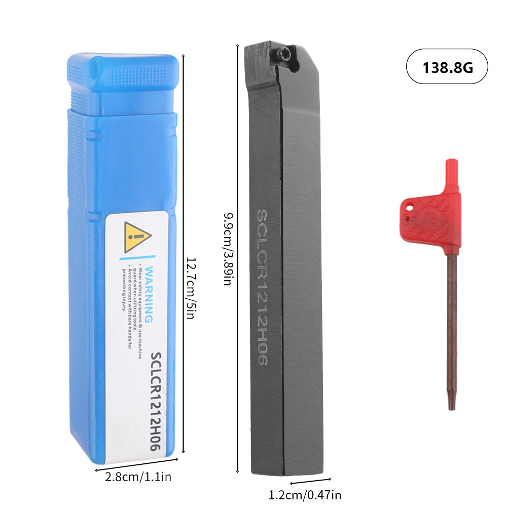 12mm Drill Handle Boring Tool Rod with Wrench Multifunctional Carbide Inserts Lathe Tool