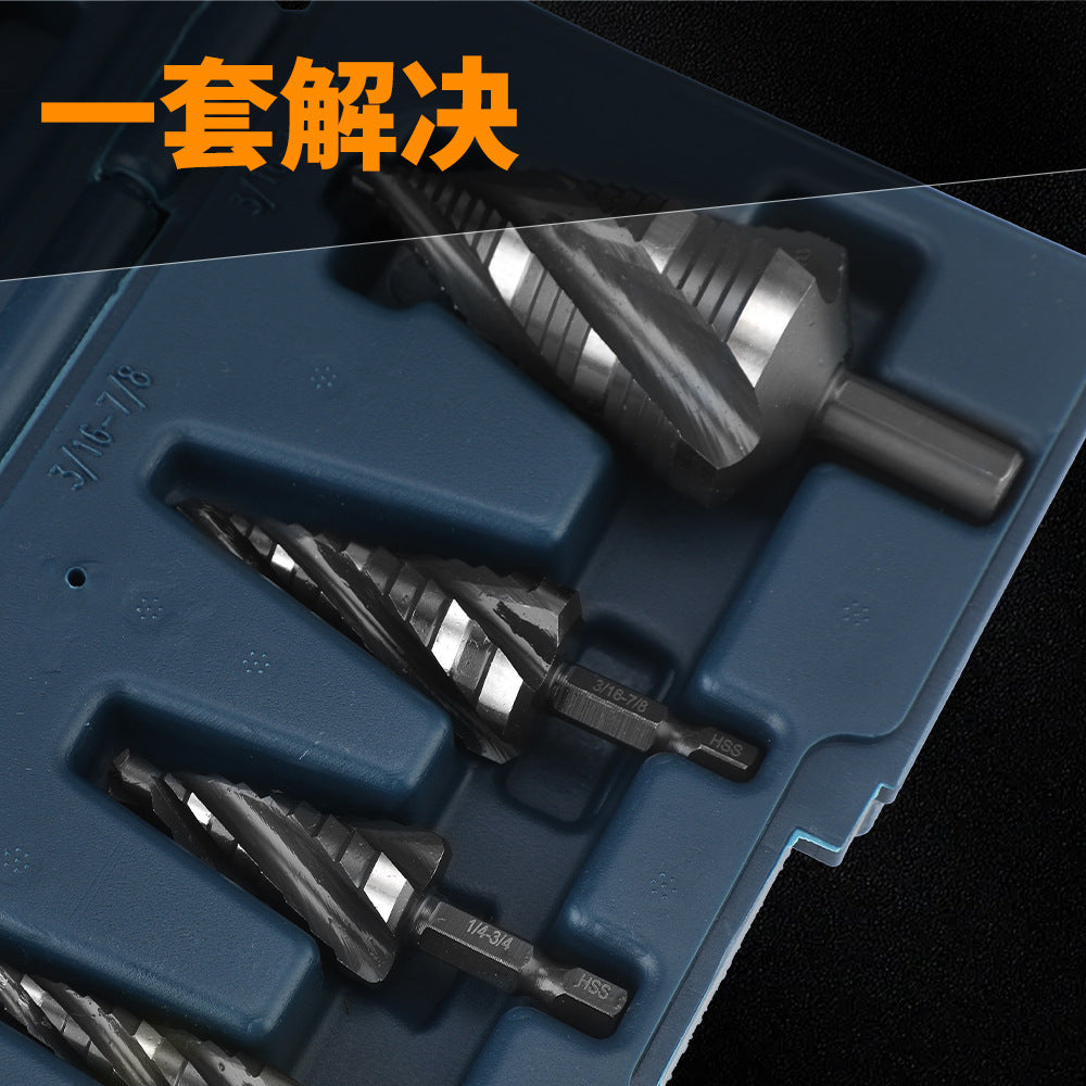 High-speed Bearing Steel HSS4341Stainless Steel Step Drill Bit Pagoda Drill Bit Four-slot Reamer Drill