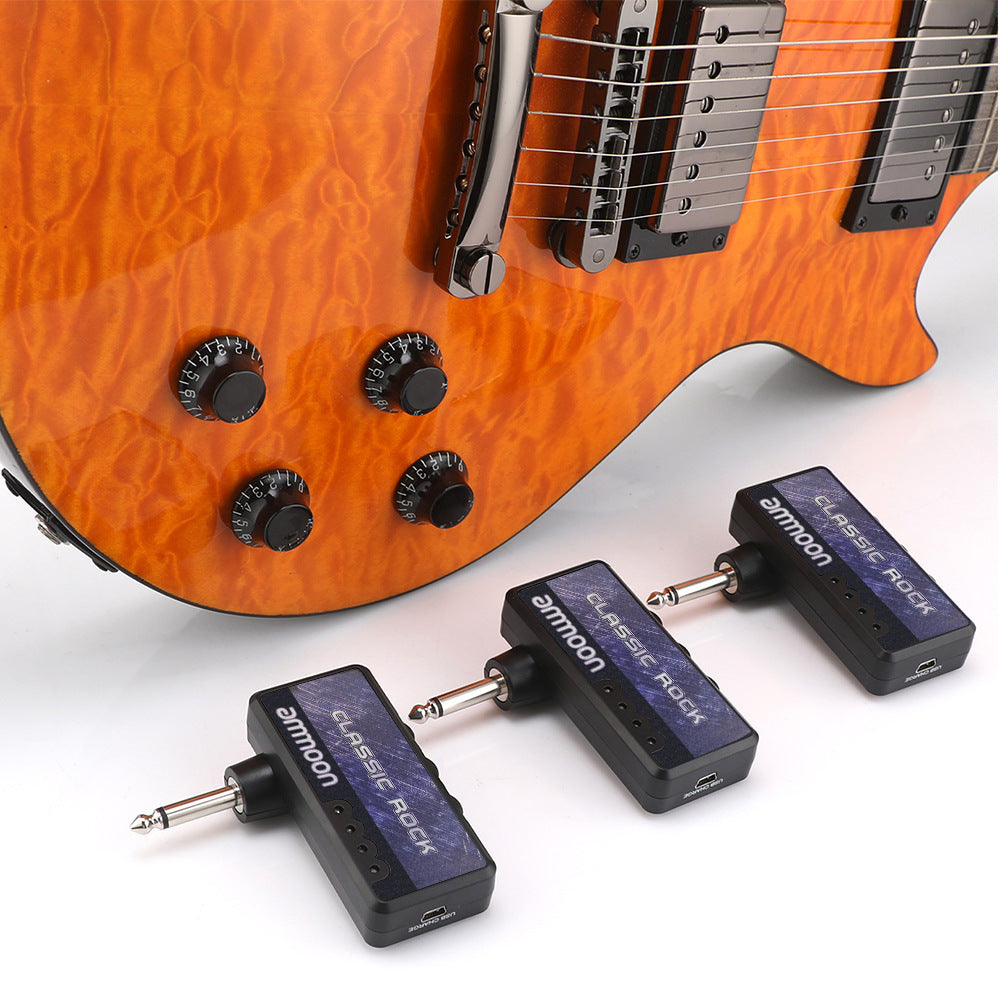 Electric Guitar Receiver Mini Headphones Heavy Metal Bass Headphone Amplifier USB Audio Cables and Adapters