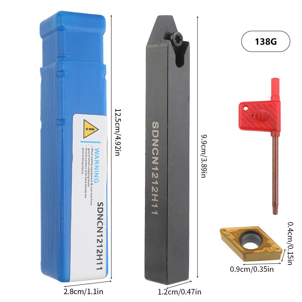 Popular7Set12mm Turning Tool Set Multifunctional Carbide Insert Shank Boring Tool Rod with Wrench