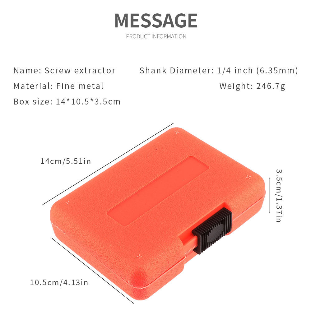 In Stock High-Speed Steel Drill Bit Set6pcs Screw Extractor Set In Stock Wholesale Broken Wire Extractor