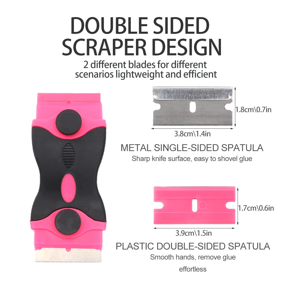 Cleaning Scraper Multi-Functional Dual-Head Small Scraper for Removing Scratches Extended Scraper Glue Remover Car Film Tool