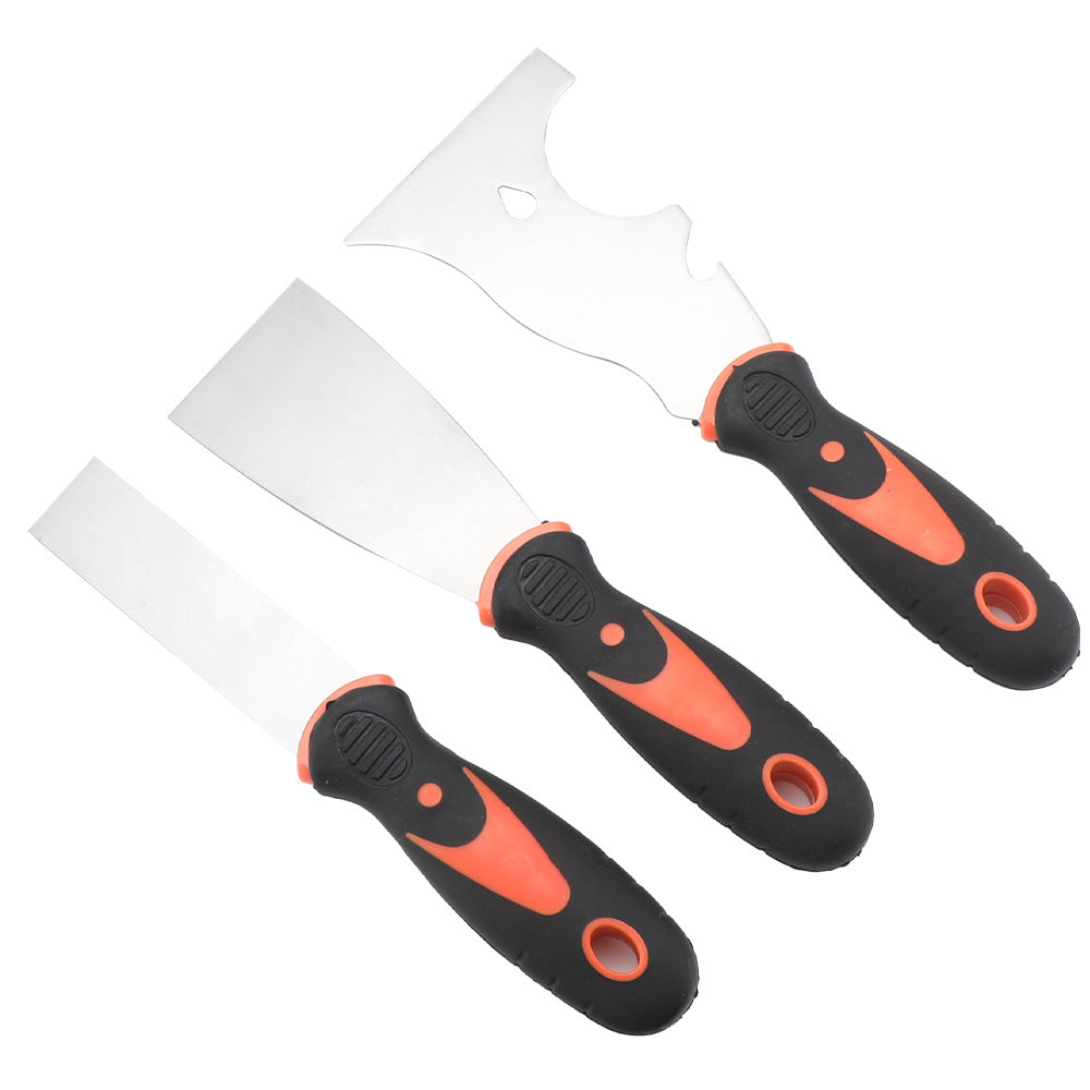 Stainless Steel Putty Knife Two-Tone Handle Spatula Wood Handle Putty Knife Mirror Spatula Plastic Handle Putty Knife Sand Table Set