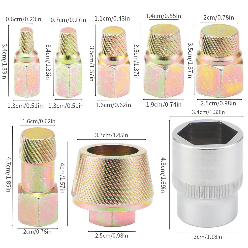 Chrome Molybdenum Steel Tool Set8pcs Screw Extractor Set In Stock Wholesale Bathtub Sink Wire Remover