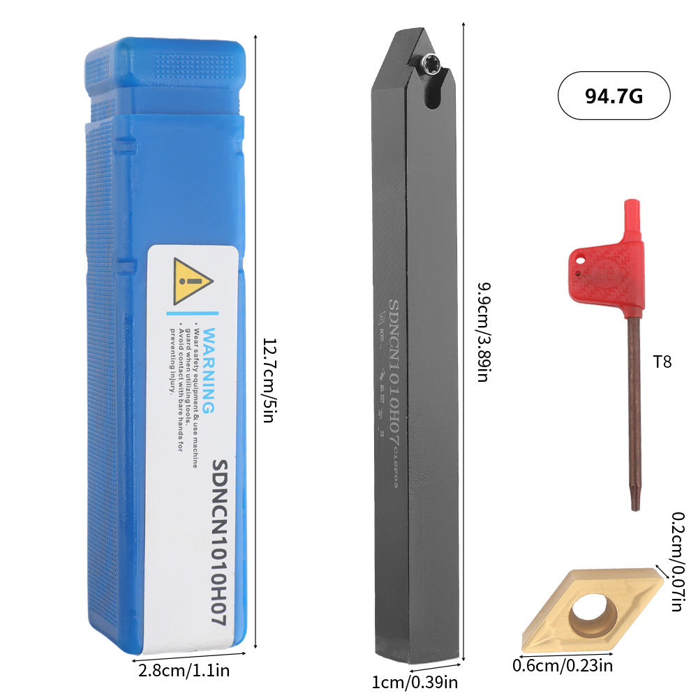 Popular7Set10mm Turning Tool Set 7Knife Handle+7Multi-functional Carbide Blades