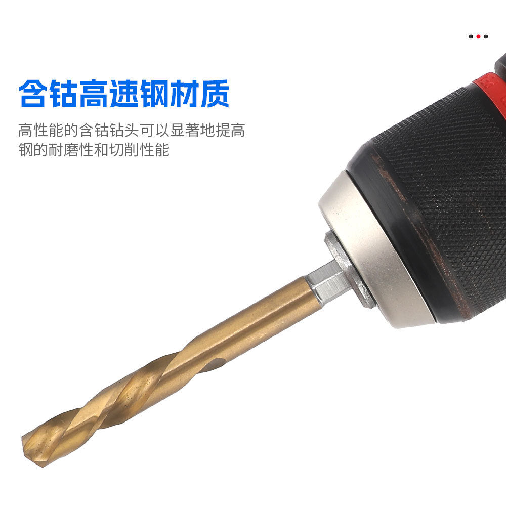 Hex Shank Screw Extractor Set, Inch Hex Shank Titanium Coated Twist Drill Bit Set, Reverse Thread Extractor Set