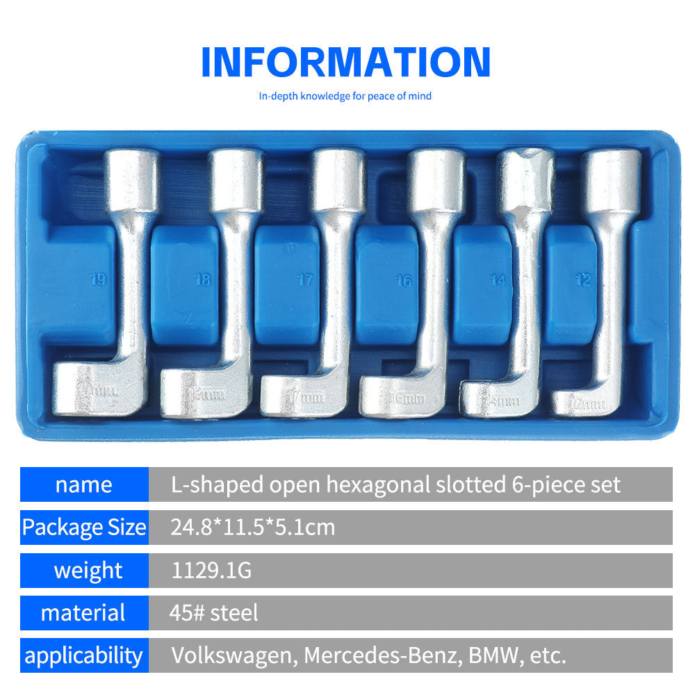 BMW Mercedes-Benz Volkswagen Diesel Fuel Injector Pipe Socket Wrench L Hexagonal Open-Ended Oxygen Sensor Wrench