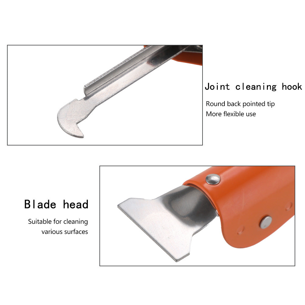 Stainless Steel Scraper Glass Glue Spatula Edge Trimming Sealant Filling Tool Multi-Functional Scraper Hook Tool