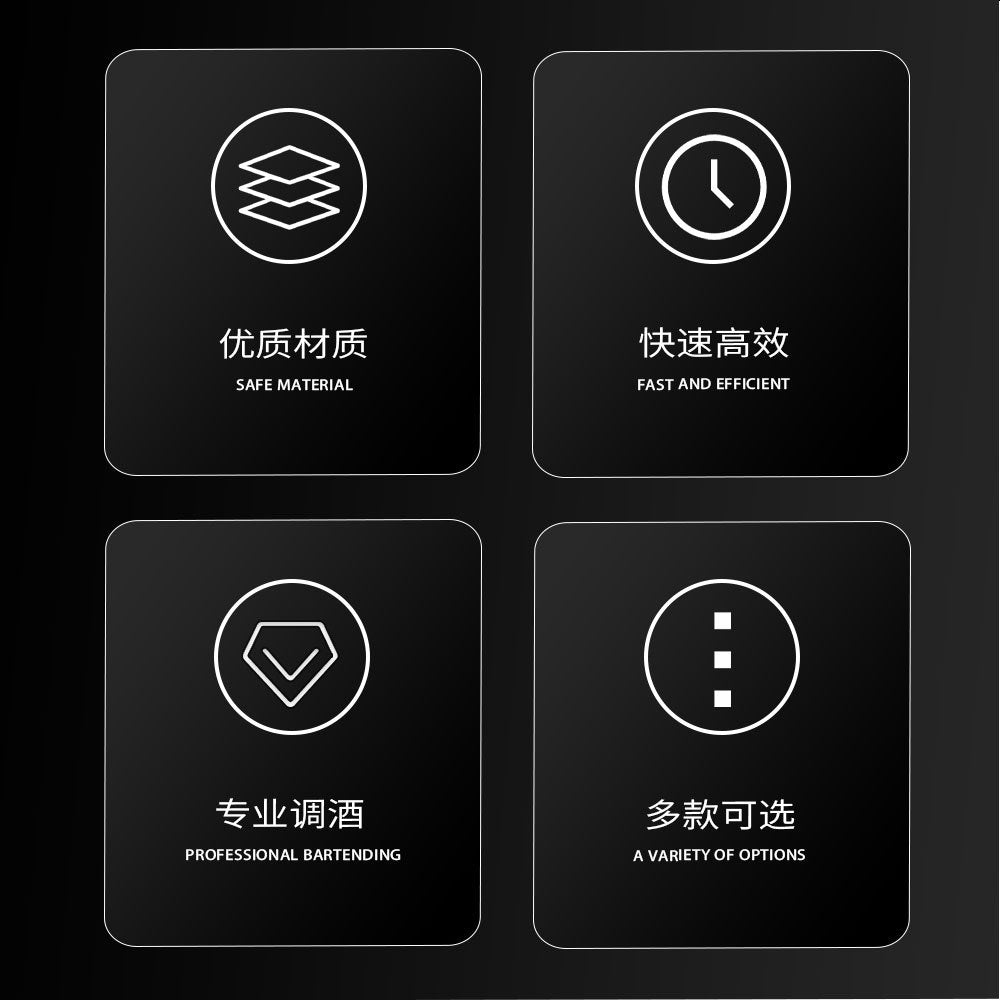 New Imitation Bamboo Rack Acrylic Set Cocktail Shaker Bar Tools 17-Piece Set Shaker Straw