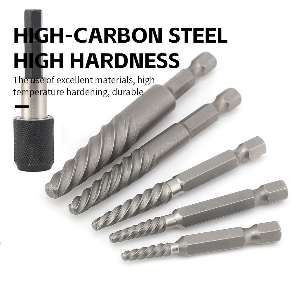 In Stock High-Speed Steel Drill Bit Set6pcs Screw Extractor Set In Stock Wholesale Broken Wire Extractor