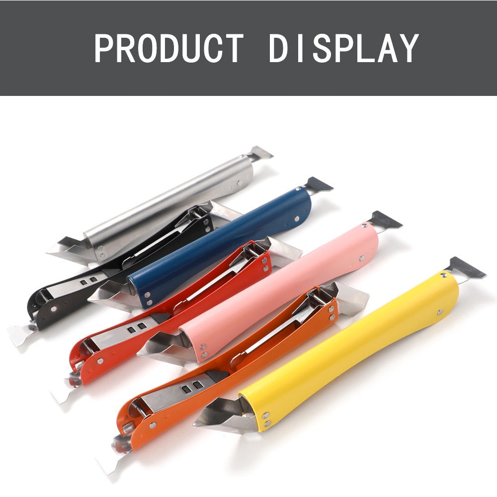 Stainless Steel Scraper Glass Glue Spatula Edge Trimming Sealant Filling Tool Multi-Functional Scraper Hook Tool