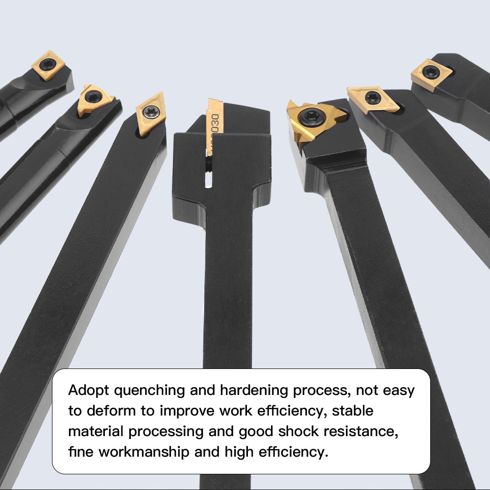 Popular7Set10mm Turning Tool Set 7Knife Handle+7Multi-functional Carbide Blades