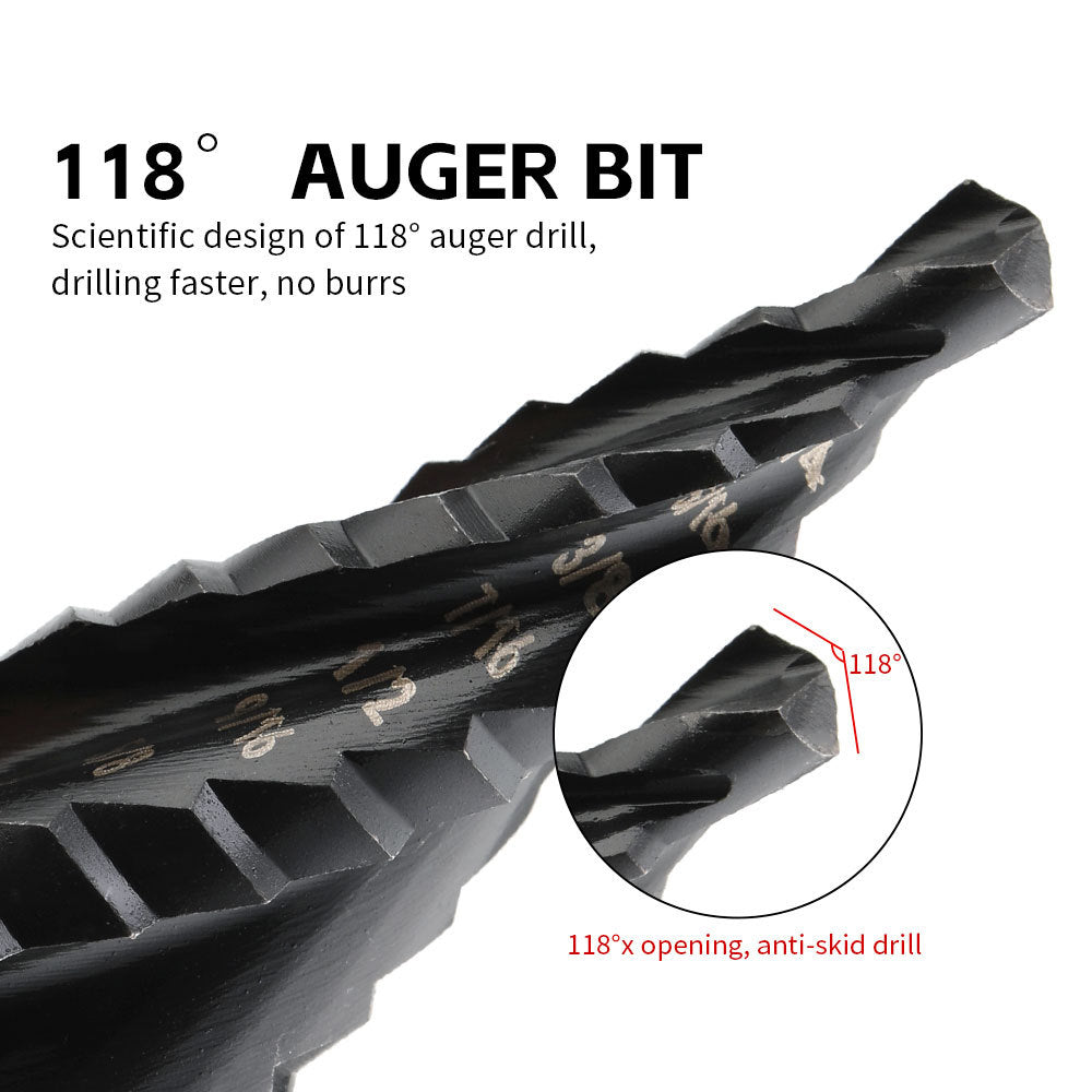 M35Stainless Steel Step Drill Bit Pagoda Drill Bit High-speed Steel Cobalt-Containing Reamer Drill Titanium Plating