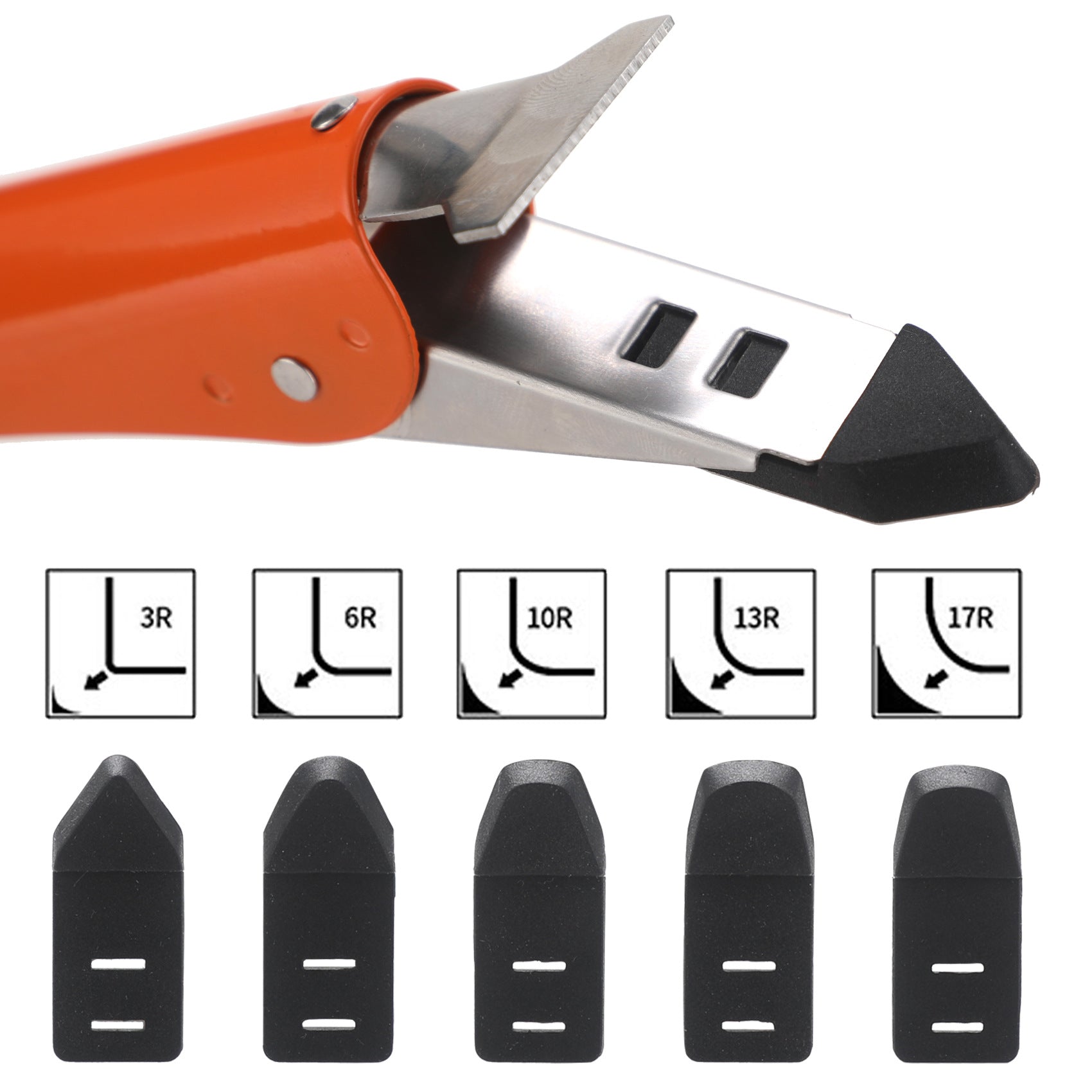 Stainless Steel Scraper Glass Glue Spatula Edge Trimming Sealant Filling Tool Multi-Functional Scraper Hook Tool