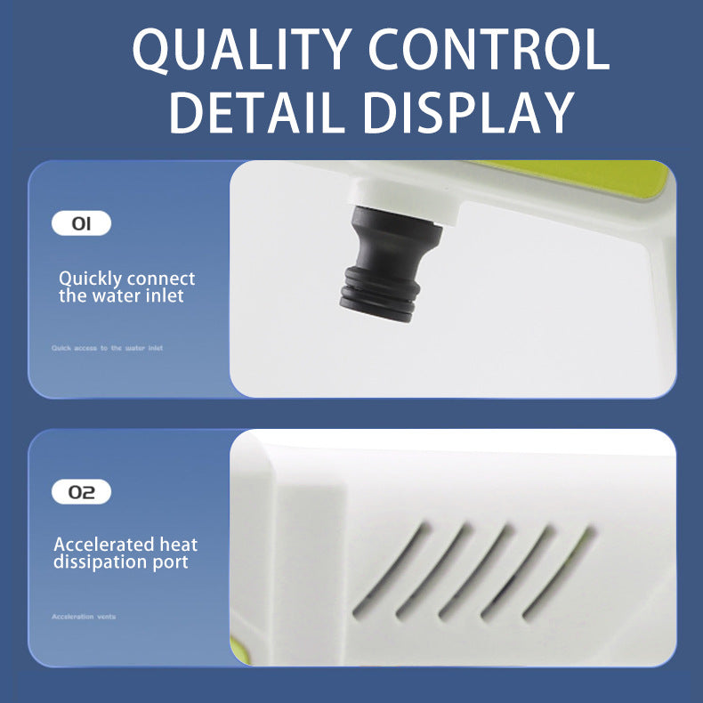 High Pressure Car Wash Water Gun Rechargeable Portable Lithium Battery Water Gun High Power Electric Display Water Gun Cleaning Machine for Watering Flowers and Vegetables