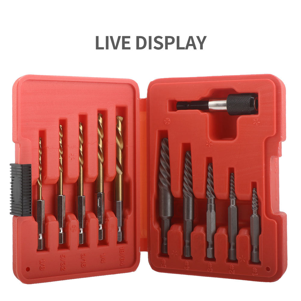In Stock High-Speed Steel Drill Bit Set11pcs Screw Extractor Set In Stock Wholesale Broken Wire Extractor