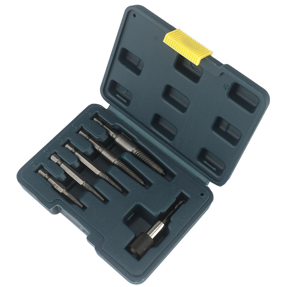 Hex Shank Screw Extractor Set, Inch Hex Shank Titanium Coated Twist Drill Bit Set, Reverse Thread Extractor Set