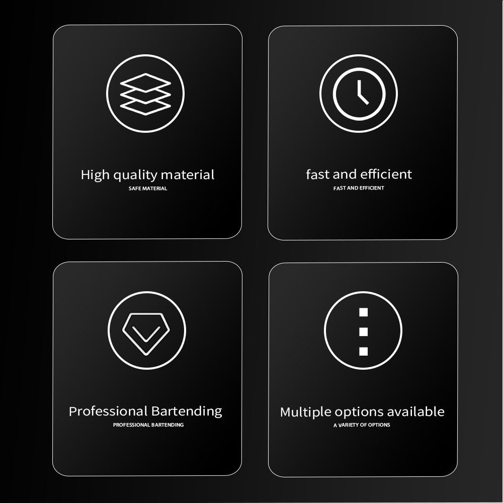 New Imitation Bamboo Rack Acrylic Set Cocktail Shaker Bar Tools 17-Piece Set Shaker Straw