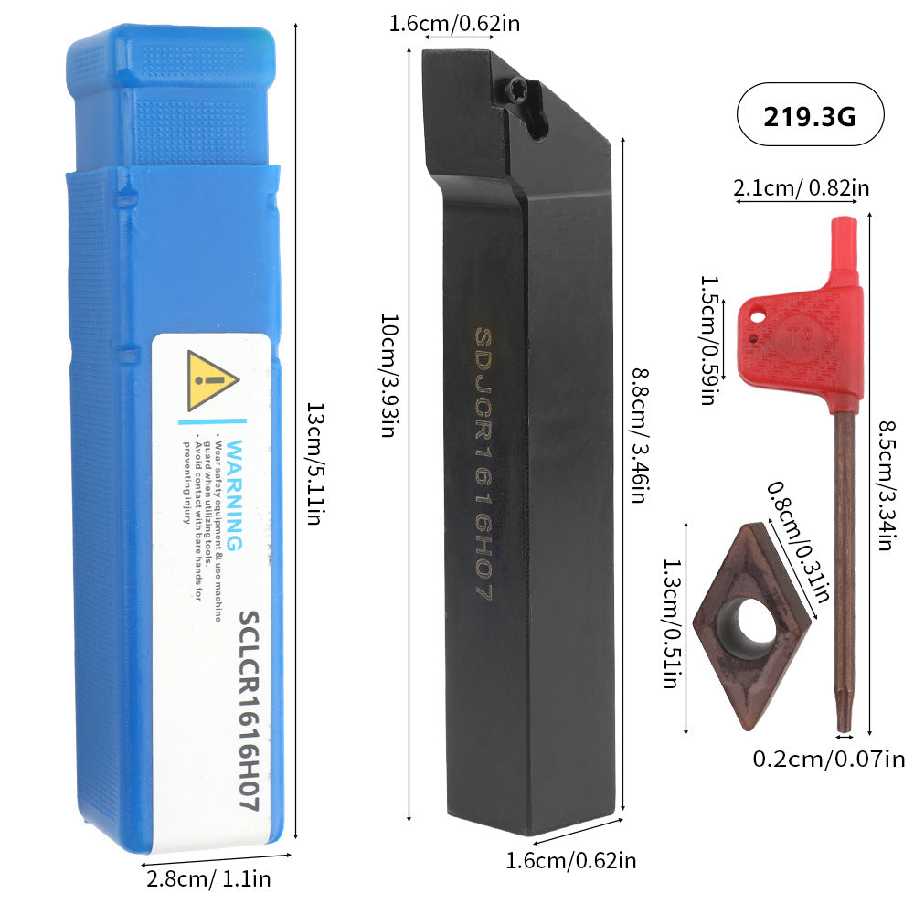 7Set of CNC Lathe Tool Holders MGEHR1616-3 SDJCR1616H07 SDNCN1616H11 16MM