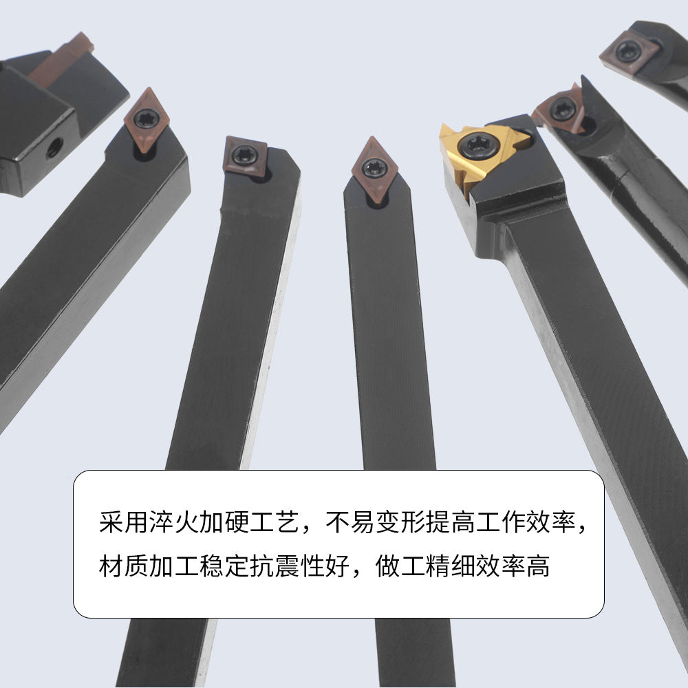 7Set10mm CNC Lathe Tool Holder Set 7Knife Handle+7Blade+7One Wrench