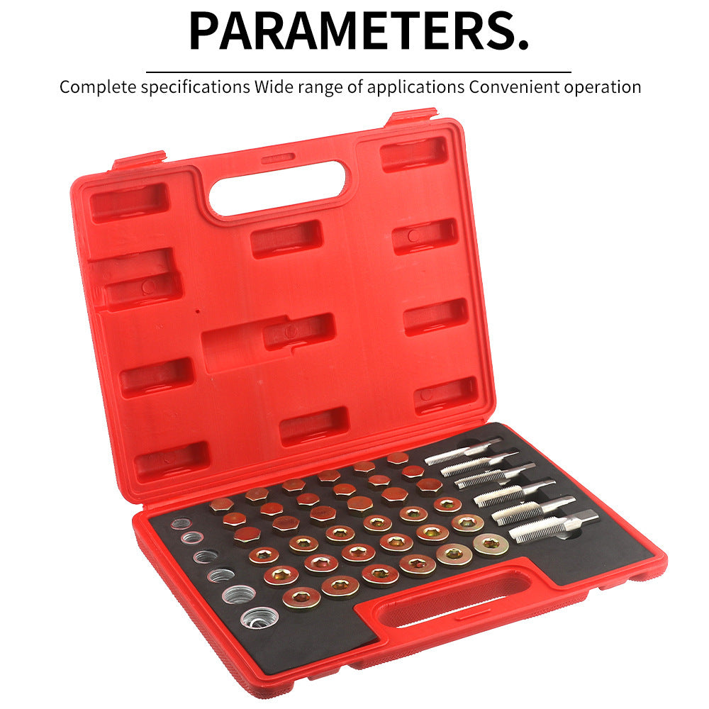 Car Oil Pan Drain Plug Thread Repair Tool Seal Anti-Slip Thread Pad Engine Oil Pan Screw