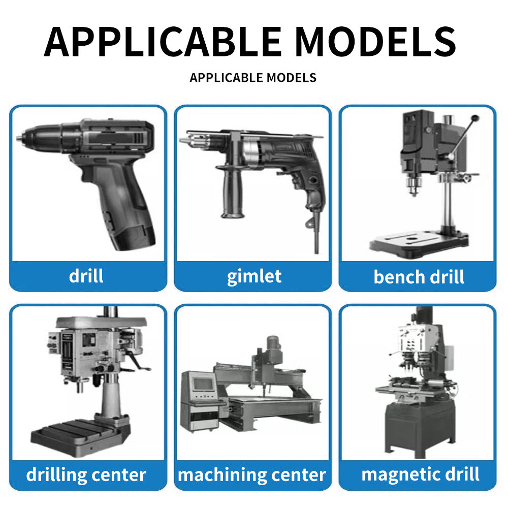 Blue Plated Step Diamond19Set of Ultra-Hard Straight Shank Step Drills for Aluminum Alloy Doors, Windows, Curtains, and Sliding Doors, Secondary and Primary Drills