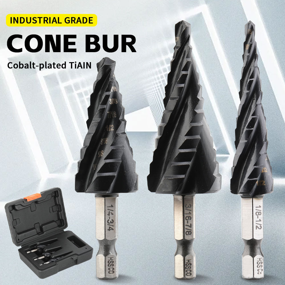 M35Stainless Steel Step Drill Bit Pagoda Drill Bit High-speed Steel Cobalt-Containing Reamer Drill Titanium Plating