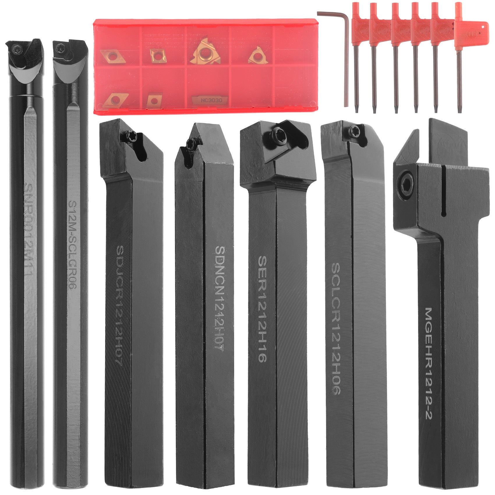 12mm Drill Handle Boring Tool Rod with Wrench Multifunctional Carbide Inserts Lathe Tool