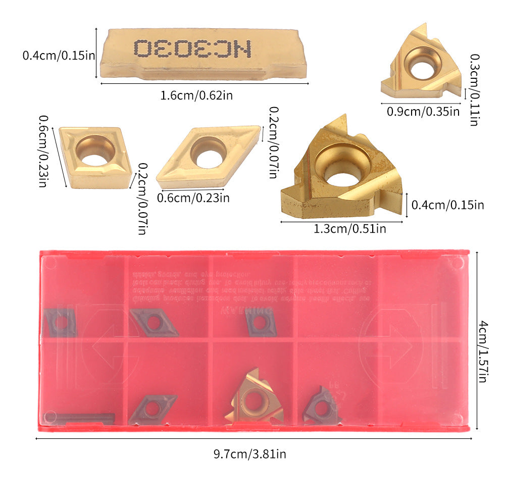 12mm Drill Handle Boring Tool Rod with Wrench Multifunctional Carbide Inserts Lathe Tool