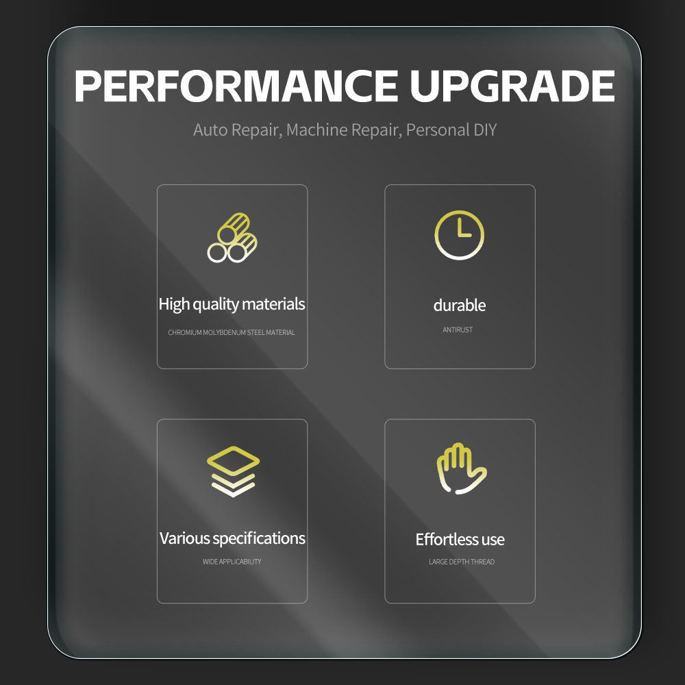 13Damaged Rusty Nut Tire Screw Extractor Removal Tool Large Extended Socket Set Anti-Thread