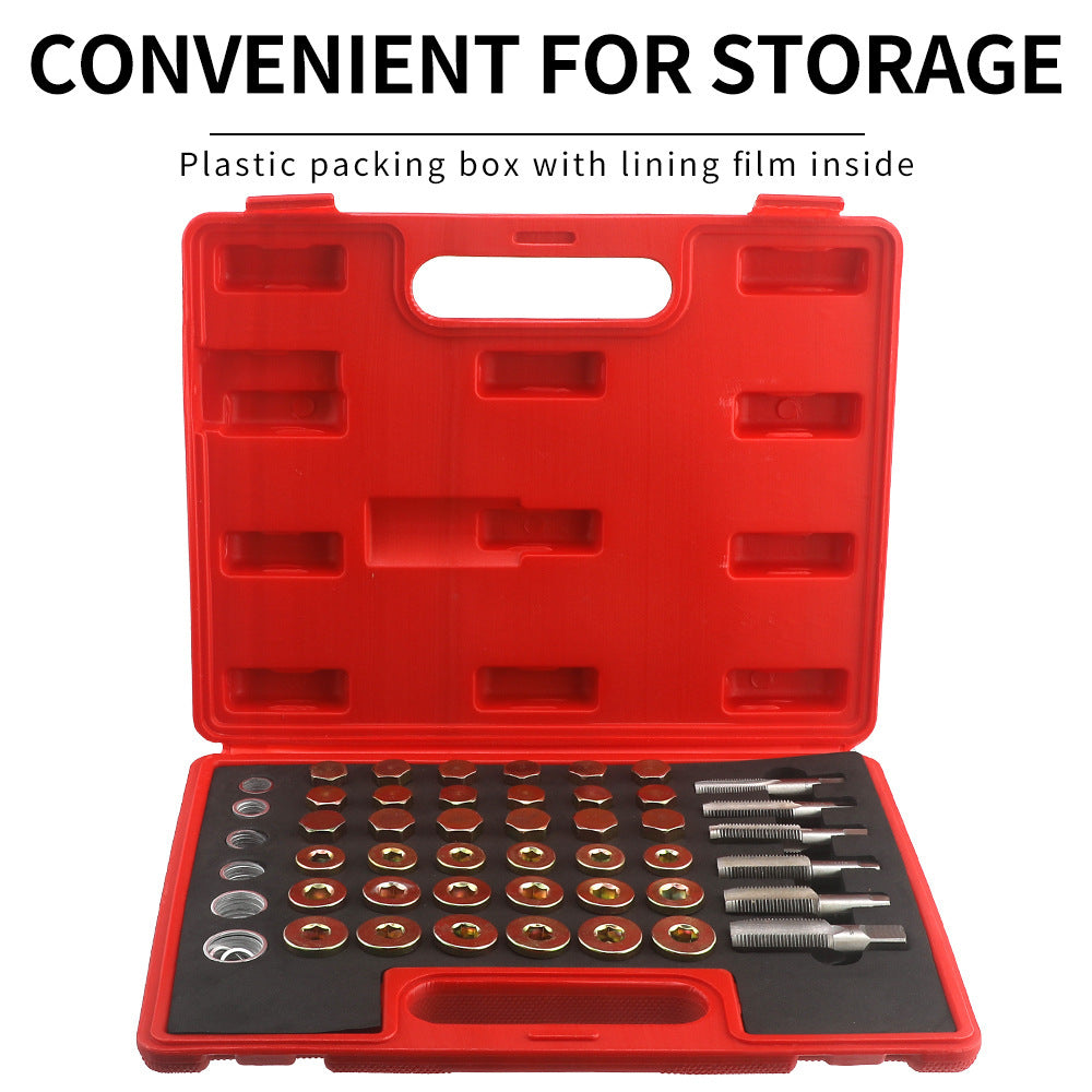 Car Oil Pan Drain Plug Thread Repair Tool Seal Anti-Slip Thread Pad Engine Oil Pan Screw