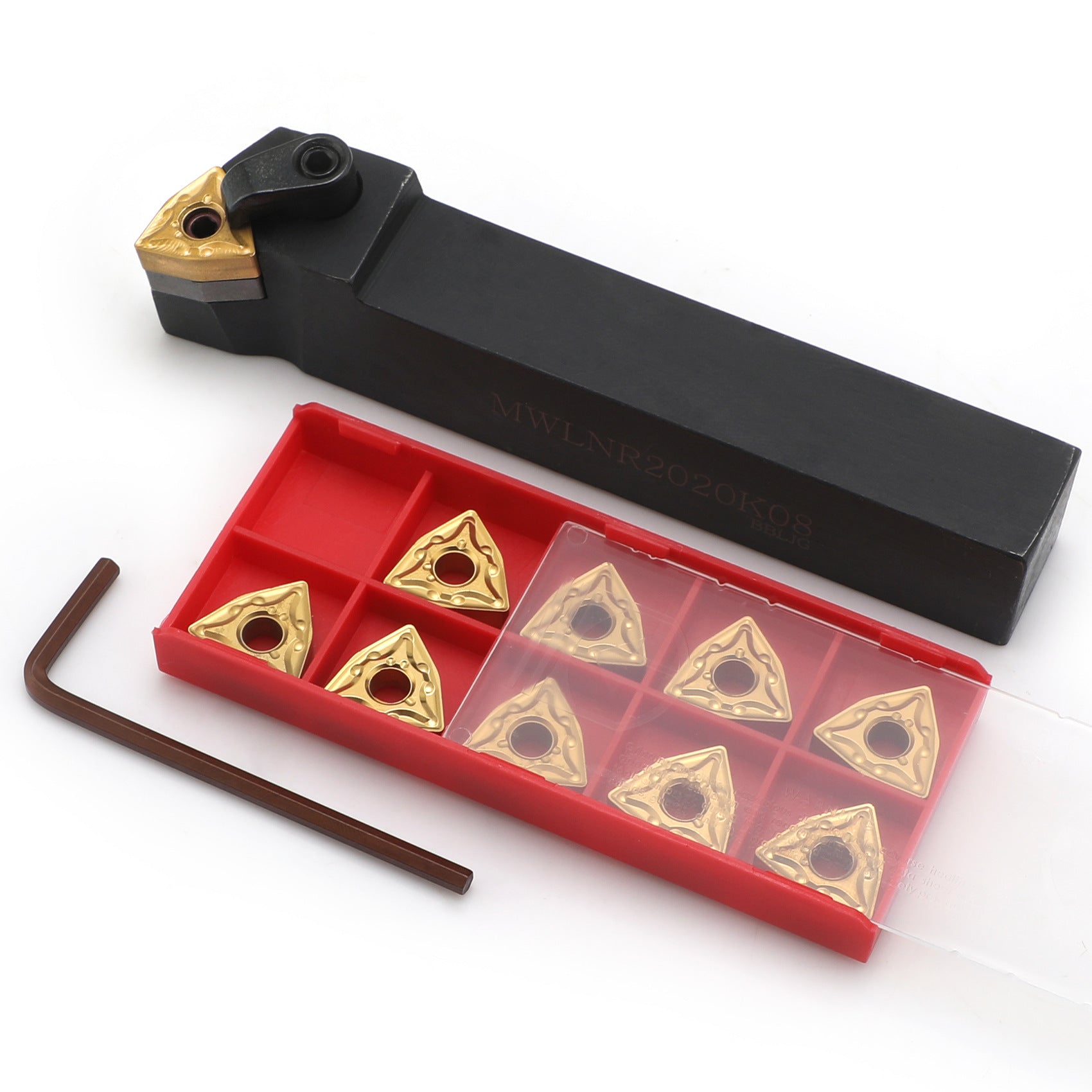 In-stock Clamp Drill Rod1个MWLNR2020K08+10Piece WNMG080404CNC Tool