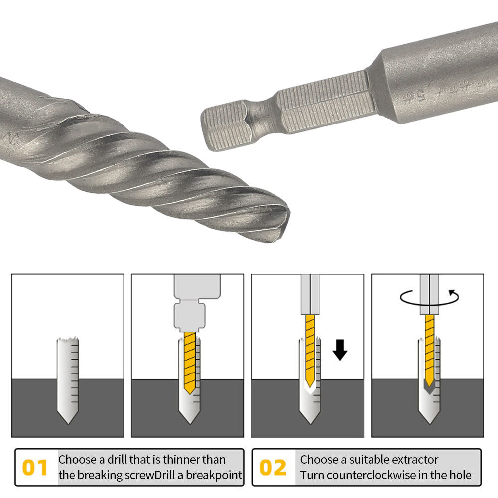 In Stock High-Speed Steel Drill Bit Set11pcs Screw Extractor Set In Stock Wholesale Broken Wire Extractor