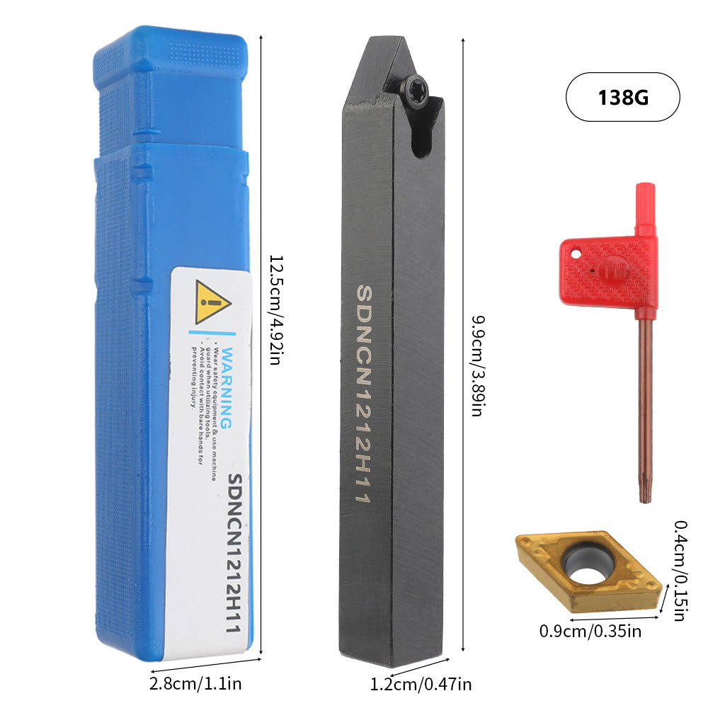 Popular7Set12mm Turning Tool Set Multifunctional Carbide Insert Shank Boring Tool Rod with Wrench