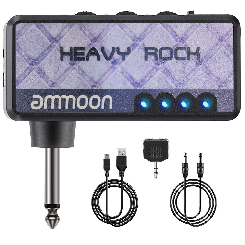 Electric Guitar Receiver Mini Headphones Heavy Metal Bass Headphone Amplifier USB Audio Cables and Adapters