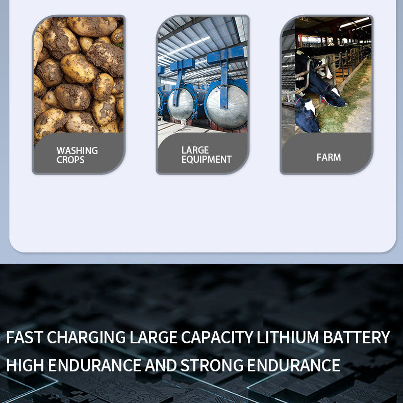 High Pressure Car Wash Water Gun Rechargeable Portable Lithium Battery Water Gun High Power Electric Display Water Gun Cleaning Machine for Watering Flowers and Vegetables