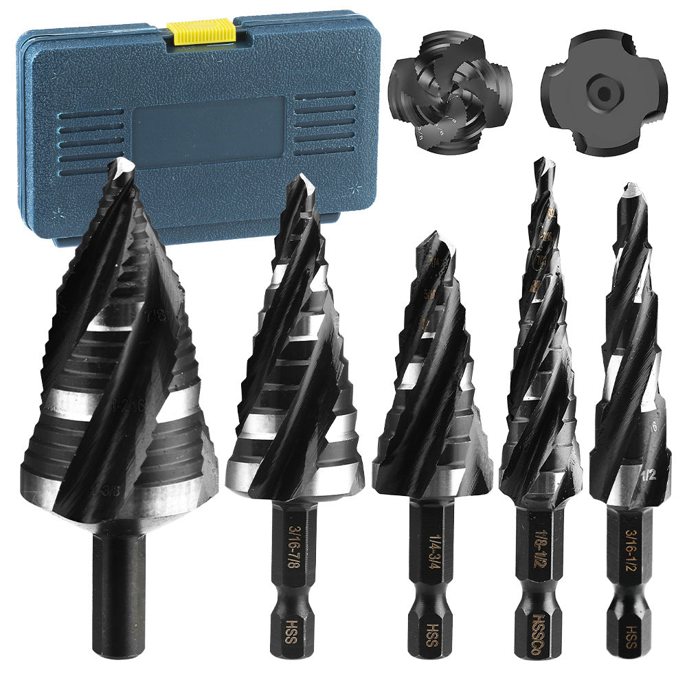 High-speed Bearing Steel HSS4341Stainless Steel Step Drill Bit Pagoda Drill Bit Four-slot Reamer Drill