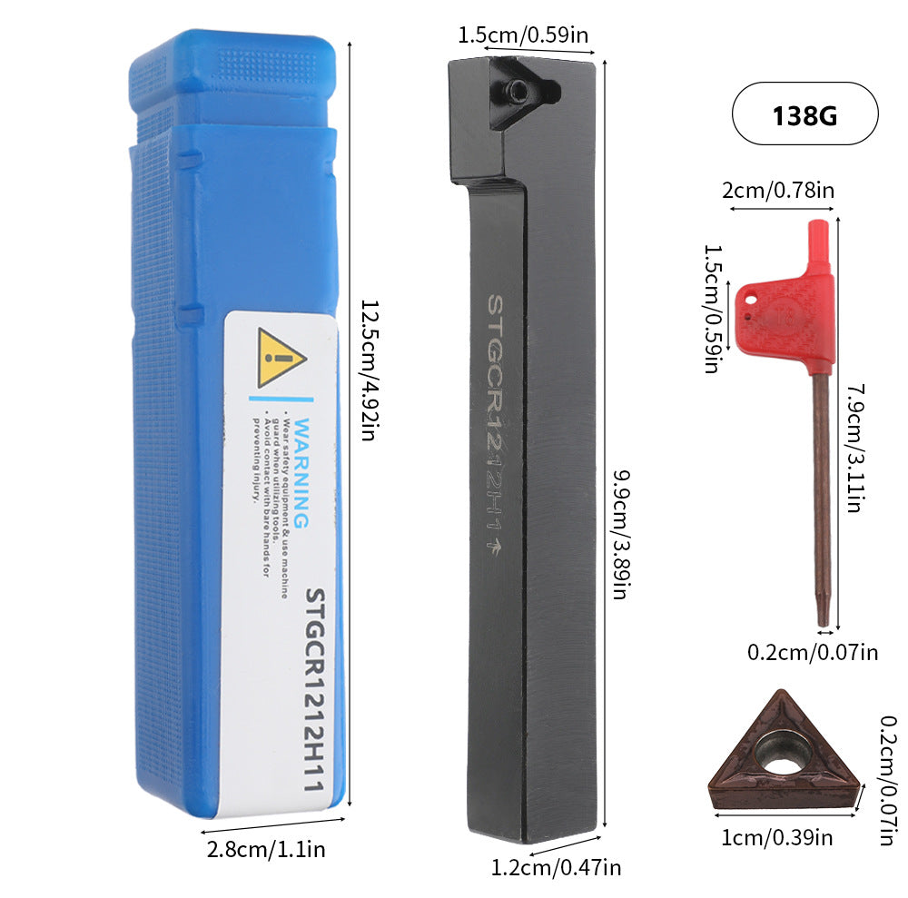 Popular7Set12mm Turning Tool Set Multifunctional Carbide Insert Shank Boring Tool Rod with Wrench