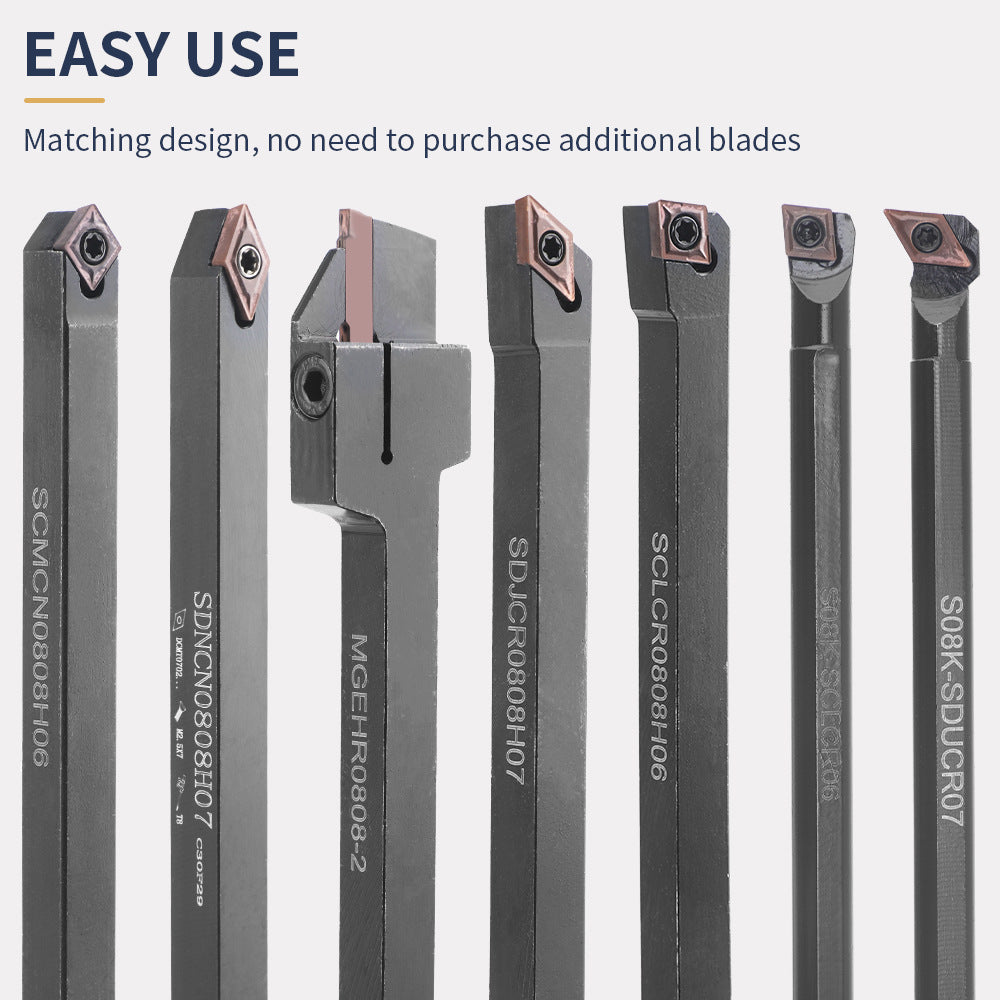 Hot Sale7Set Tungsten Steel Blade +8MM Hard Alloy Steel Shank Diameter CNC Tool Holder Wrench