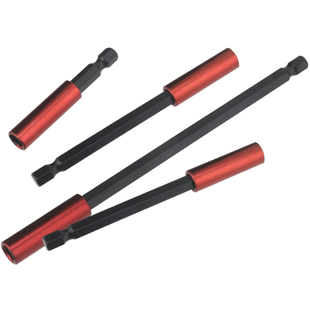 Hexagon Socket Bit Extension Rod Extended Bit Socket 1/4Magnetic Wind Drill Bit Extension Rod3Set