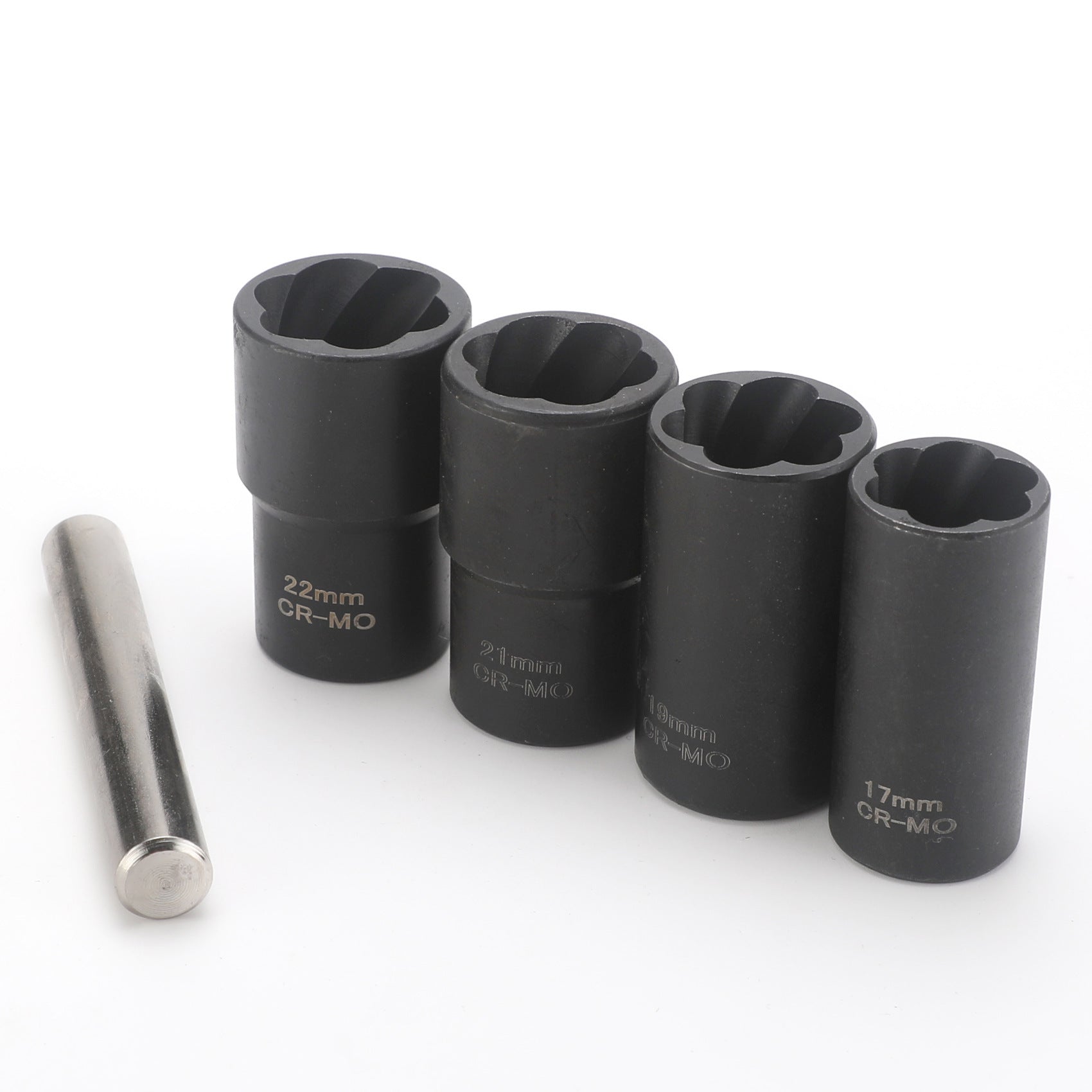Torque Socket Set Worn Nuts and Locks Remover17,19,21,22mm  Broken Wire Extractor