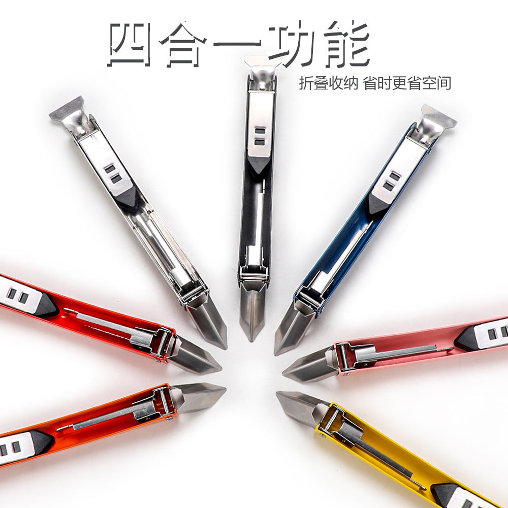 Stainless Steel Scraper Glass Glue Spatula Edge Trimming Sealant Filling Tool Multi-Functional Scraper Hook Tool