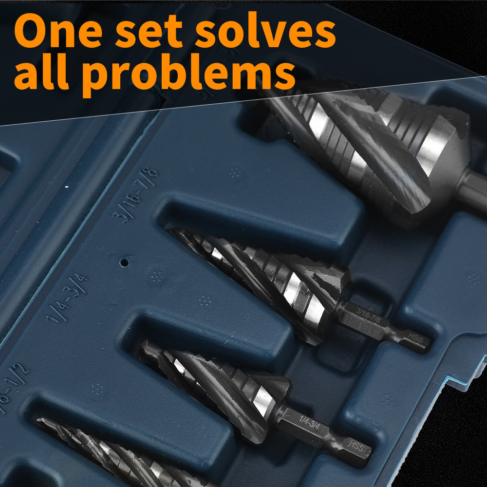High-speed Bearing Steel HSS4341Stainless Steel Step Drill Bit Pagoda Drill Bit Four-slot Reamer Drill